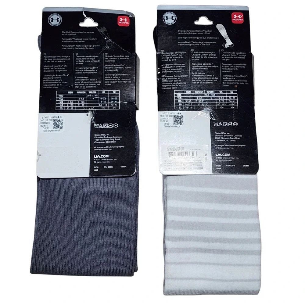 NEW Under Armour Soccer Performance Over-The-Calf Socks Moisture Wicking Adult M